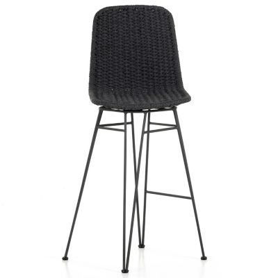 Four Hands Dema Outdoor Swivel Stool - Color: Black - Size: Bar - 106927-00