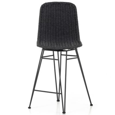 Four Hands Dema Outdoor Swivel Stool - Color: Black - Size: Counter - 10692