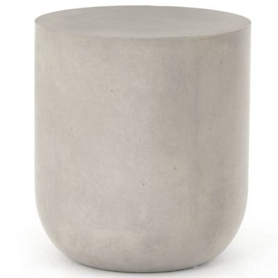 Four Hands Ivan Round Outdoor End Table - Color: Grey - VTHY-041