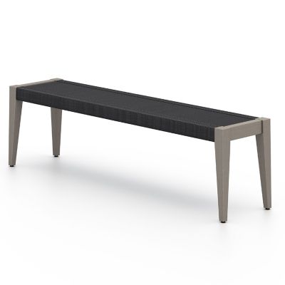 Four Hands Sherwood Outdoor Dining Bench - Color: Grey - 226850-002