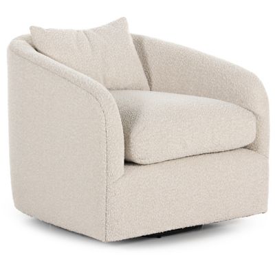 Four Hands Topanga Swivel Chair - Color: White - 106008-013