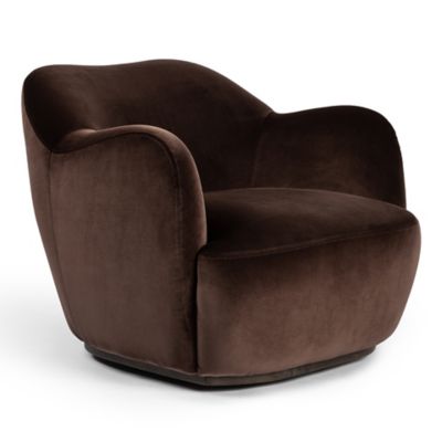 4HA2481834 Four Hands Julius Swivel Chair - Color: Brown - 23 sku 4HA2481834