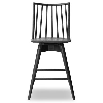 Four Hands Lewis Swivel Stool - Color: Black - Size: Counter - 238328-002