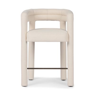 4HA2481921 Four Hands Tacova Stool - Color: Cream - Size: Cou sku 4HA2481921