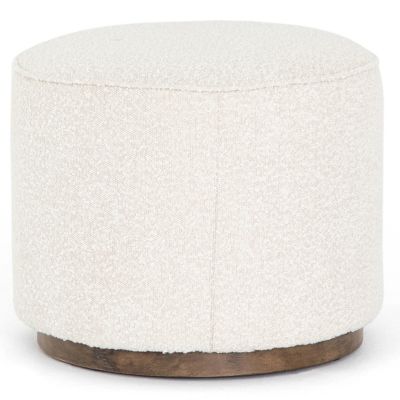 4HA2481933 Four Hands Sinclair Round Ottoman - Color: Cream - sku 4HA2481933