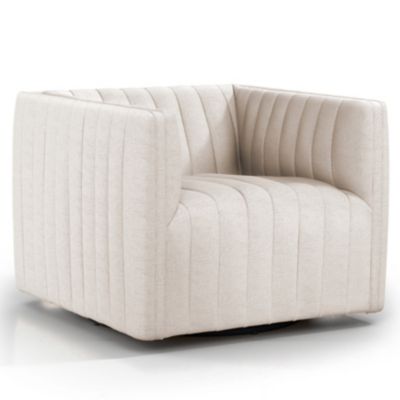 Four Hands Augustine Swivel Chair - Color: White - 105768-009