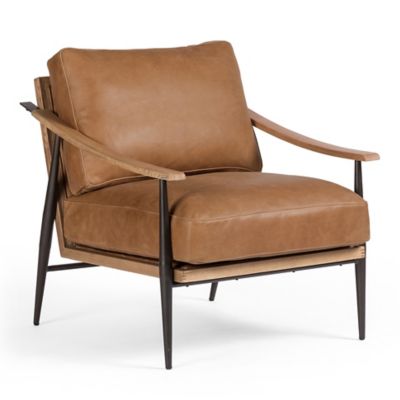 4HA2484377 Four Hands Kennedy Leather Lounge Chair - Color: B sku 4HA2484377