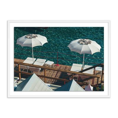 Four Hands Paraggi Umbrellas Wall Art - Color: Blue - 246290-016