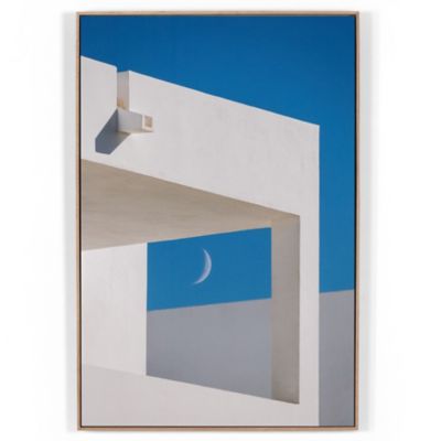 4HA2491439 Four Hands Blue Sky & Half Moon Wall Art - Color:  sku 4HA2491439