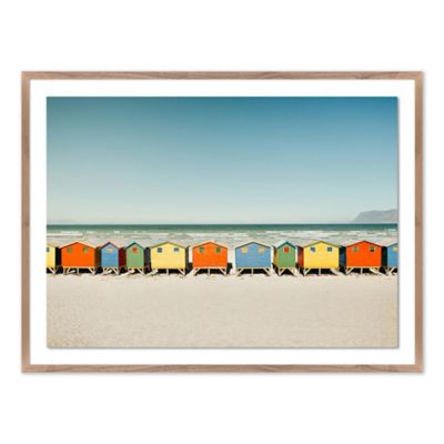 4HA2491520 Four Hands Muizenberg Huts Wall Art - Color: White sku 4HA2491520