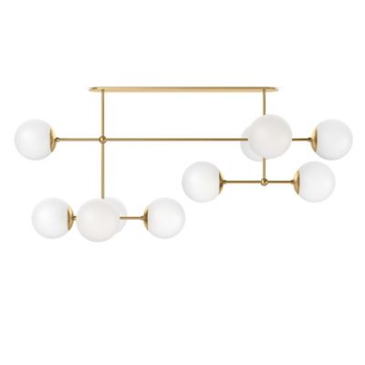 Four Hands Armstrong Linear Chandelier - Color: White - Size: 10 light - 24