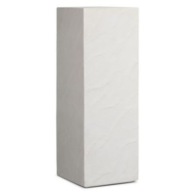 Four Hands Corian Outdoor Pedestal - Color: White - Size: Large - 241649-00