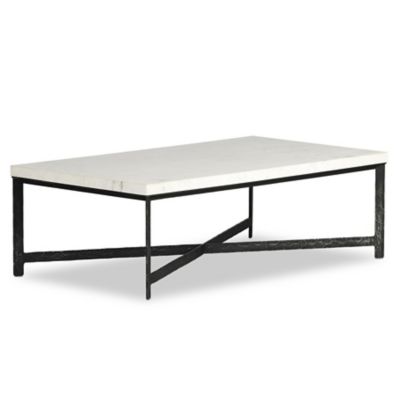 Four Hands Hammered Iron Coffee Table - Color: White - 236010-002