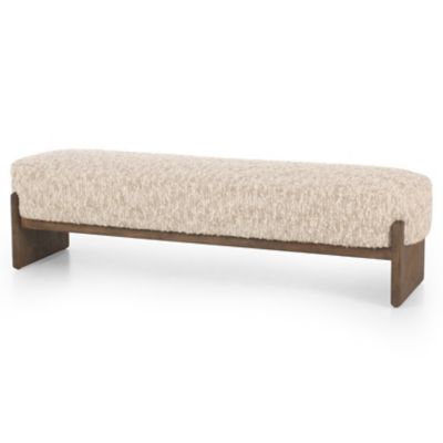 Four Hands Kirby Accent Bench - Color: White - 242452-001