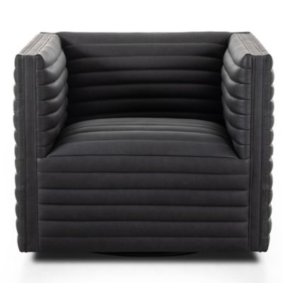 Four Hands Padma Swivel Chair - Color: Black - 237461-001