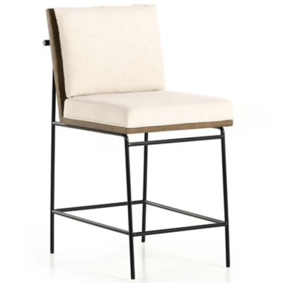 4HA2525841 Four Hands Crete Counter Stool - Color: Cream - 22 sku 4HA2525841