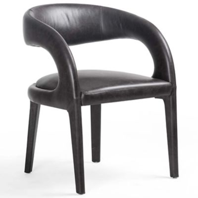 4HA2526207 Four Hands Hawkins Dining Chair - Color: Black - 2 sku 4HA2526207