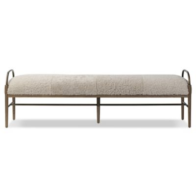 4HA2527769 Four Hands Demi Accent Bench - Color: Beige - 2441 sku 4HA2527769