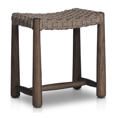 4HA2527848 Four Hands Savio Outdoor Stool - Color: Brown - 24 sku 4HA2527848