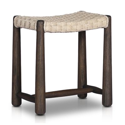 4HA2527849 Four Hands Savio Outdoor Stool - Color: White - 24 sku 4HA2527849