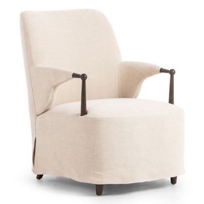 4HA2527862 Four Hands Brently Lounge Chair - Color: Beige - 2 sku 4HA2527862