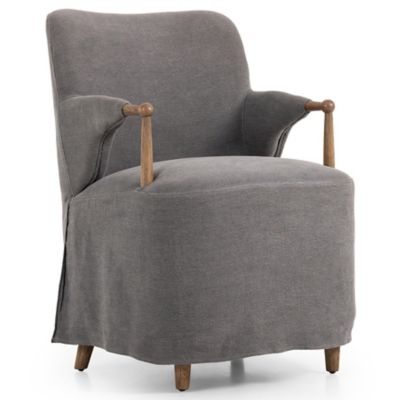 Four Hands Brently Dining Armchair - Color: Grey - 244051-004