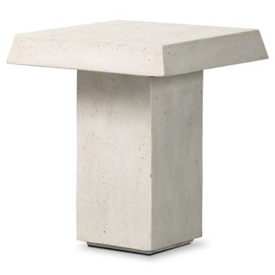 4HA2527988 Four Hands Avila Outdoor End Table - Color: White  sku 4HA2527988