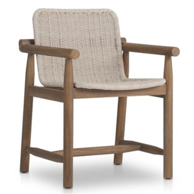 4HA2528017 Four Hands Dume Outdoor Dining Armchair - Color: W sku 4HA2528017