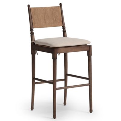 Four Hands Fayth Bar/Counter Stool With Cushion - Color: Cream - 244063-003