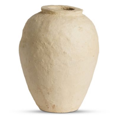 4HA2528181 Four Hands Olivos Paper Mache Tall Pot - Color: Cr sku 4HA2528181