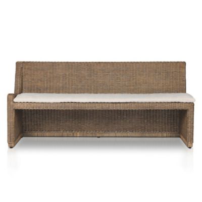 4HA2528316 Four Hands Senna Woven One Arm Dining Bench - Colo sku 4HA2528316