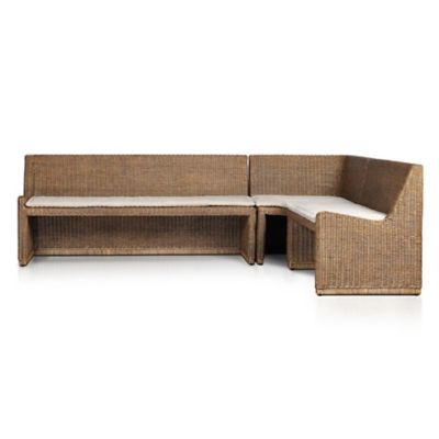 4HA2528382 Four Hands Senna L Shaped Dining Bench - Color: Br sku 4HA2528382