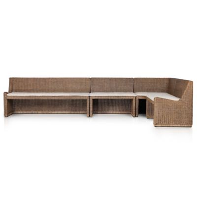 Four Hands Senna L Shaped Dining Bench - Color: Brown - Size: 144 In - 2467