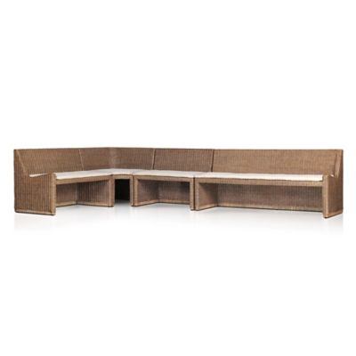 4HA2528389 Four Hands Senna L Shaped Dining Bench - Color: Br sku 4HA2528389