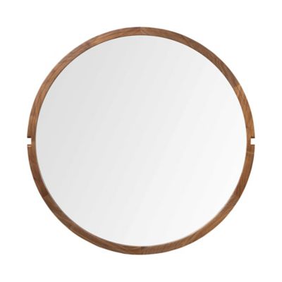 4HA2545108 Four Hands Arturo Round Wall Mirror - Color: Brown sku 4HA2545108