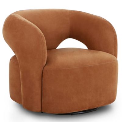 Four Hands Mazie Swivel Chair - Color: Brown - 241852-002