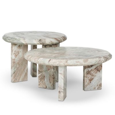 Four Hands Dakota Nesting Coffee Table, Set of 2 - Color: Cream - 243965-00