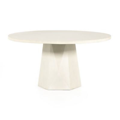 Four Hands Bowman Outdoor Dining Table - Color: White - 105446-006