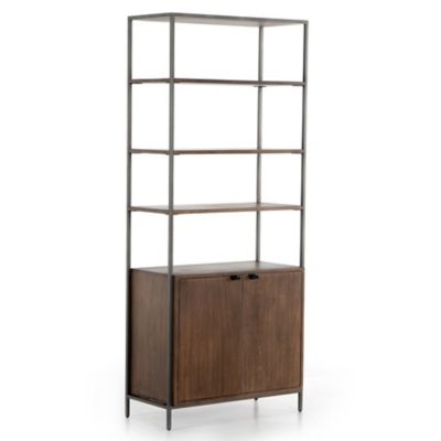 4HA2577263 Four Hands Trey Modular Wide Bookcase - Color: Bro sku 4HA2577263