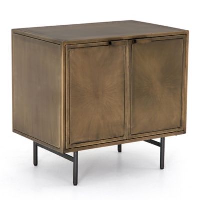 Four Hands Sunburst Cabinet Nightstand - Color: Brass - IELE-103