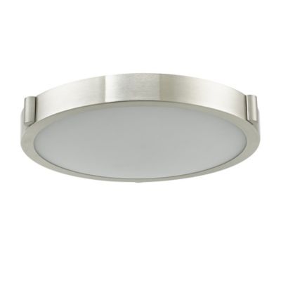 Abra Halo LED Flushmount Light - Color: Silver - Size: 13 - 30066FM-BN-H