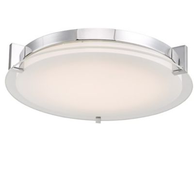 Abra Matrix LED Round Flushmount Light - Color: Polished - Size: Large - 30