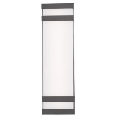 Abra Proton LED Outdoor Wall Sconce - Color: White - Size: Large - 50019ODW