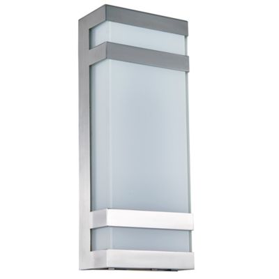 Abra Proton LED Outdoor Wall Sconce - Color: White - Size: Medium - 50018OD