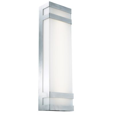 Abra Proton LED Outdoor Wall Sconce - Color: White - Size: Large - 50019ODW