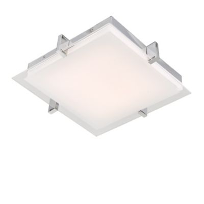 Abra Matrix LED Square Flushmount Light - Color: Silver - Size: Small - 300