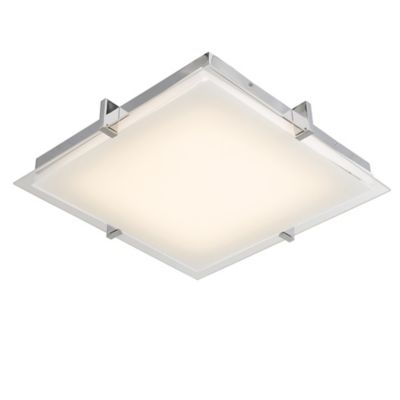 Abra Matrix LED Square Flushmount Light - Color: Silver - Size: Medium - 30