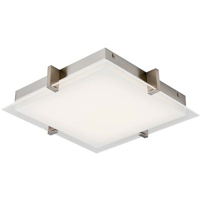 Abra Matrix LED Square Flushmount Light - Color: Silver - Size: Small - 300