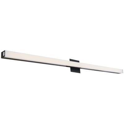 Abra Sabre LED Vanity Light in Black, Size: 48