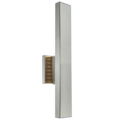 Abra Yoga Rectangular LED Outdoor Wall Sconce - Color: Silver - Size: 1 lig